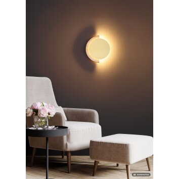 Globo Rojas LED Wandleuchte Travertin gold-weiß 3000K 1331 Lumen 12 Watt IP20