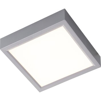 NOWA Puccy quadratische LED Deckenleuchte silber modern IP20 1200 Lumen 15 Watt