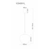 Globo Maxy verstellbare Hängeleuchte mit rauchfarbenem Glasschirm, rund, E27, 60 Watt