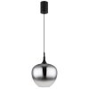 Globo Maxy verstellbare Hängeleuchte mit rauchfarbenem Glasschirm, rund, E27, 60 Watt
