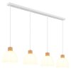 Globo Swanson Hängeleuchte Pendelleuchte 4-flammig E27 weißer Glasschirm Ø 20 cm