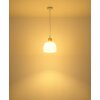 Globo Swanson Pendelleuchte mit weißem Glasschirm, Holz-Metall, Ø 20 cm, E27