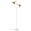 Globo Lyndon Stehlampe 2-flammig, moderne Leselampe für Couchgarnitur
