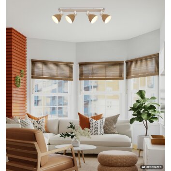 Globo Lyndon 4-flammiger Deckenstrahler E14 IP20 für Esszimmer, Flur, Küche