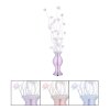 Globo Florielle LED-Blumen-Stehlampe chrom-silberfarbene 148 cm mit Schalter am Kabel