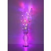 Globo Florielle LED-Blumen-Stehlampe chrom-silberfarbene 148 cm mit Schalter am Kabel