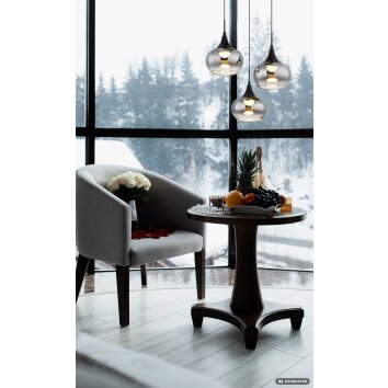Globo Lui LED Rauchglas-Hängeleuchte 3000K 2700lm 24W modernes Design für Esszimmer