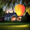Globo HELUBA LED Solarleuchte Heißluftballon IP44 bunter Stoffschirm 24-flammig