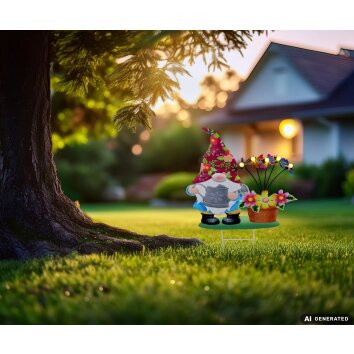 Globo SOZWE Solarleuchte Gartenzwerg LED IP44 5-flammig für Außenbereich modern