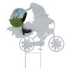 Globo SOZWE LED Solarleuchte Zwerg auf Fahrrad 20-flammig mit Schalter IP44 bunt