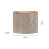 Schöner Wohnen-Kollektion TRAVENTA Wandleuchte Wandlampe aus Beton, beige, Travertin, IP20
