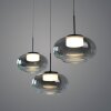 SCHÖNER WOHNEN-Kollektion SIA LED 3-flammige Pendelleuchte mit rauchfarbenen Glasschirmen