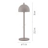 Schöner Wohnen-Kollektion BELLIS LED Outdoor-Akku-Tischleuchte mit Touchdimmer IP54