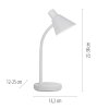 Leuchten Direkt LED Tischleuchte PIXIE mit Bogenarm, verstellbar, 3000 Kelvin warmweiß