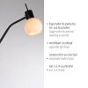 Leuchten Direkt Stehlampe LOKI, flexibler Bogenarm, verstellbar, 3000 Kelvin warmweiß