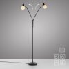 Leuchten Direkt Stehlampe LOKI, opalweiße Schirme, verstellbar, warmweiß 3000 Kelvin