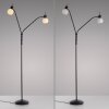 Leuchten Direkt Stehlampe LOKI, opalweiße Schirme, verstellbar, warmweiß 3000 Kelvin
