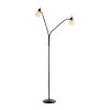 Leuchten Direkt Stehlampe LOKI, opalweiße Schirme, verstellbar, warmweiß 3000 Kelvin