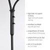Leuchten Direkt Stehlampe LOKI, opalweiße Schirme, verstellbar, warmweiß 3000 Kelvin
