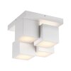 Leuchten Direkt LED stufige Würfel-Deckenleuchte TETRIS, weiß, 3000 Kelvin warmweiß