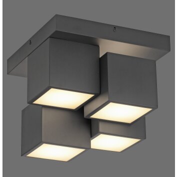 Leuchten Direkt LED Deckenleuchte TETRIS mit versetzten Quadern, 3000 Kelvin warmweiß