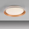 Leuchten Direkt, flache moderne LED Deckenleuchte SATI mit Memoryfunktion in Messing