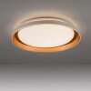 Leuchten Direkt, flache moderne LED Deckenleuchte SATI mit Memoryfunktion in Messing