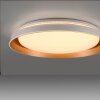 Leuchten Direkt, flache moderne LED Deckenleuchte SATI mit Memoryfunktion in Messing