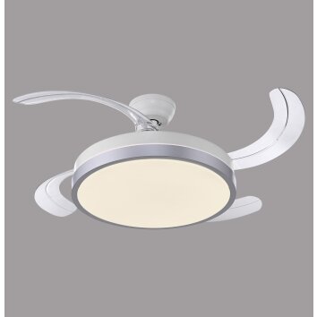 Leuchten Direkt LED Deckenventilator KOPTA, Lichtfarbe einstellbar 3000-6000 Kelvin