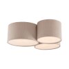 Leuchten Direkt Deckenleuchte DURO, 3 gerippte Schirme in Beige, 3000 Kelvin warmweiß