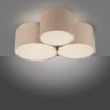Leuchten Direkt Deckenleuchte DURO, 3 gerippte Schirme in Beige, 3000 Kelvin warmweiß