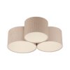Leuchten Direkt Deckenleuchte DURO, 3 gerippte Schirme in Beige, 3000 Kelvin warmweiß