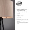 Leuchten Direkt Tripod-Stehlampe DURO mit Stativgestell und beigem Stoffschirm