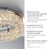 Leuchten Direkt LED Deckenleuchte KULUNKA, facettierte Prismen, 3000 Kelvin warmweiß