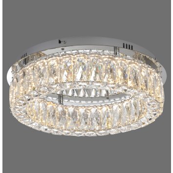 Leuchten Direkt LED Deckenleuchte KULUNKA, facettierte Prismen, 3000 Kelvin warmweiß