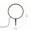 Leuchten Direkt LED Ring-Erdspießleuchte ZIRKULU, runder Rahmen, 3000 Kelvin warmweiß