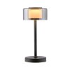 Paul Neuhaus LED Tischleuchte RIKA mit Memoryfunktion und zylindrischem Rauchglasschirm