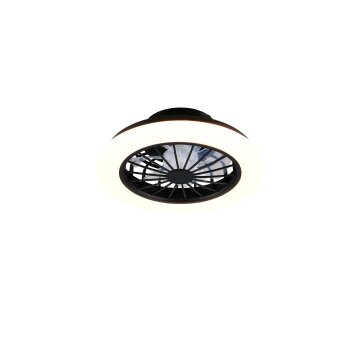 Reality LED-Deckenventilator Rotsund, Lichtfarbe einstellbar 2700-6500 Kelvin, weißer Schirm