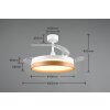 Reality Weißer LED Deckenventilator Volda, Lichtfarbe einstellbar 2700-6500 Kelvin