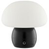 Brilliant moderne LED Pilz-Tischleuchte Dupos, weißer Glasschirm, 2700 Kelvin warmweiß