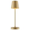 Brilliant Moderne LED Tischleuchte Elora, konischer Goldschirm, 2700 Kelvin warmweiß