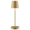 Brilliant Moderne LED Tischleuchte Elora, konischer Goldschirm, 2700 Kelvin warmweiß