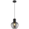Brilliant Pendelleuchte Ligari mit tropfenförmigem Rauchglasschirm im modernen Stil