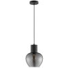Brilliant Pendelleuchte Ligari mit tropfenförmigem Rauchglasschirm im modernen Stil