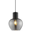 Brilliant Pendelleuchte Ligari mit tropfenförmigem Rauchglasschirm im modernen Stil