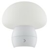 Brilliant LED-Tischleuchte Dupos in Pilzform mit weißem Korpus, 2700 Kelvin warmweiß