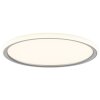 Brilliant Flache runde LED-Deckenleuchte Carloz mit Memoryfunktion und silbernem Rand