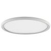 Brilliant Flache runde LED-Deckenleuchte Carloz mit Memoryfunktion und silbernem Rand