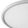 Brilliant Flache runde LED-Deckenleuchte Carloz mit Memoryfunktion und silbernem Rand