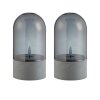Brilliant LED Terrassen-Tischleuchte Illusion, Rauchglas-Glocke, 2500 Kelvin warmweiß